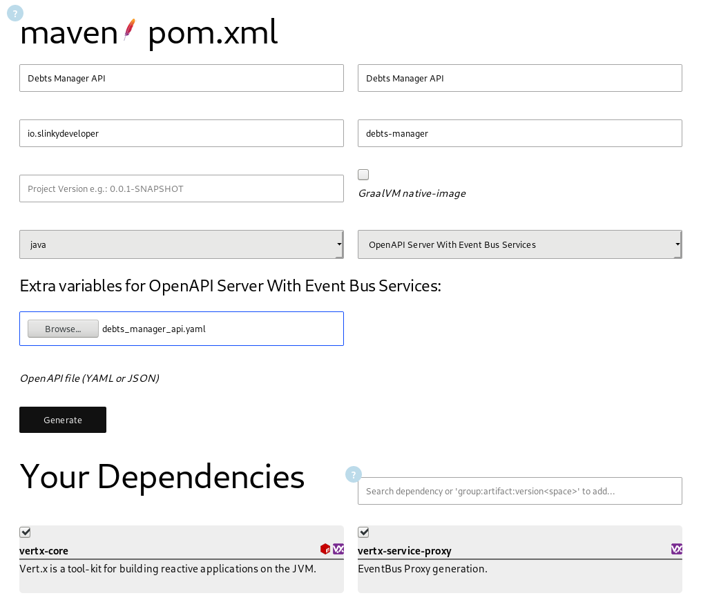 Vert.x Starter screenshot