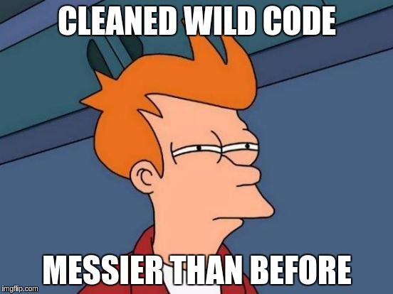 Messy code meme